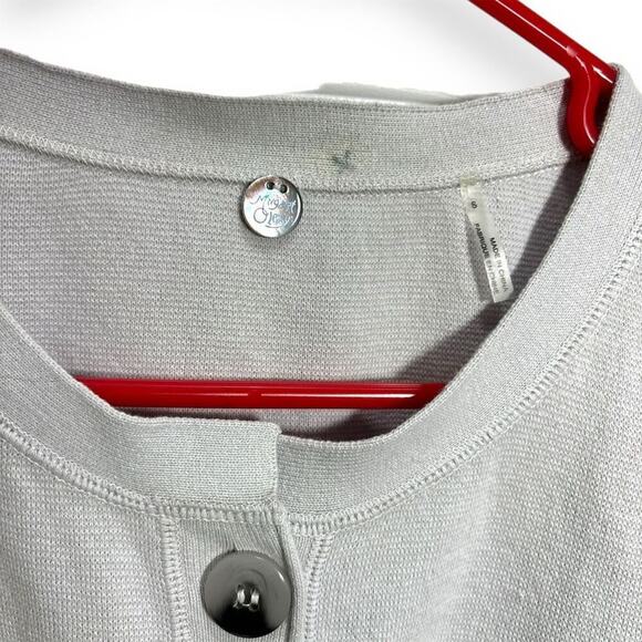Margaret O’ Leary Women's Gray Button-Down Cardigan Sweater Size S Long Sleeve - Picture 2 of 4